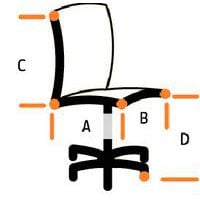 A= 47.5 cmB= 48 cmC= 58 cmD= 41-52 cm