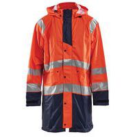 Highvis sadetakki, TASO 1 Huomio oranssi/Mariininsininen - Blåkläder