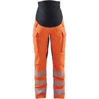 Highvis äitiyshousut 4-way stretch Huomio oranssi/Musta - Blåkläder