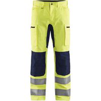 Highvis housut Stretch Huomio keltainen/Mariininsininen - Blåkläder