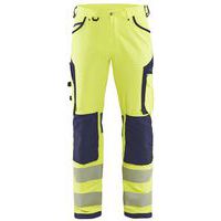 Highvis housut 4-way stretch Huomio oranssi/Mariininsininen - Blåkläder