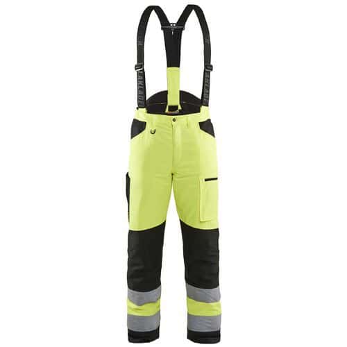 Highvis viiltosuojahousut Huomio keltainen/Musta - Blåkläder