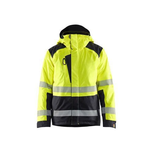 Highvis talvitakki Huomio keltainen/Mariininsininen - Blåkläder