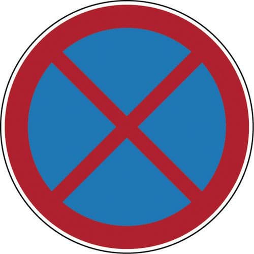 Kieltomerkki - pysähdys tai pysäköinti kielletty - jäykkä