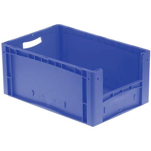 Muovilaatikko sininen, puoliksi auki oleva etuosa - Bito