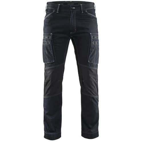 Housut Denim Stretch Mariininsininen/Musta - Blåkläder