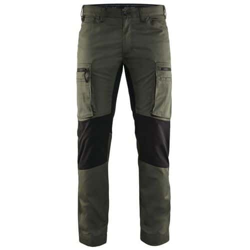 Housut Stretch Army green/Musta - Blåkläder