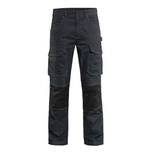 Housut denim stretch Mariininsininen/Musta - Blåkläder