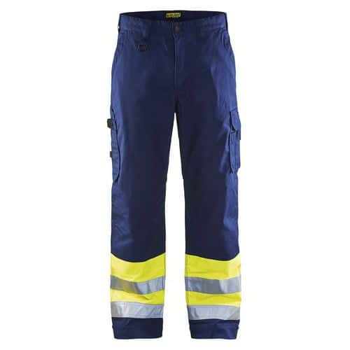 Highvis housut Mariininsininen/Huomio keltainen - Blåkläder