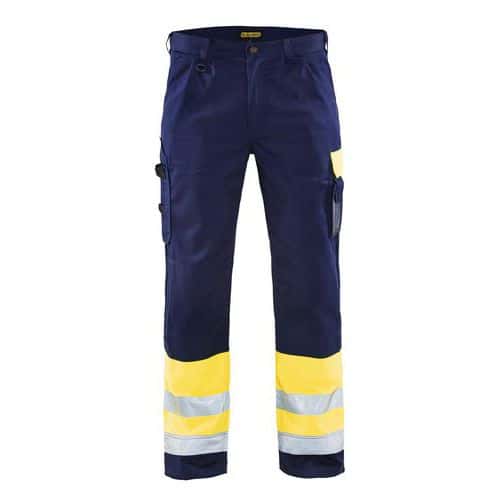 Highvis housut Huomio keltainen/Mariininsininen - Blåkläder