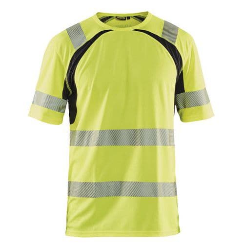 Highvis t-paita, UV-suoja Huomio keltainen/Musta - Blåkläder