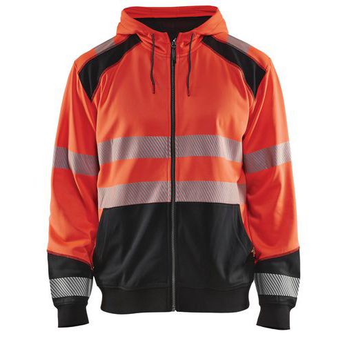 Highvis huppari Huomio punainen/Musta - Blåkläder