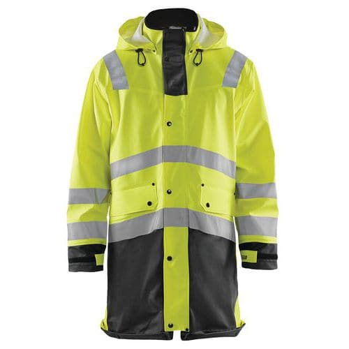 Highvis sadetakki, TASO 3 Huomio keltainen/Musta - Blåkläder