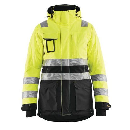 Naisten highvis talviparka Huomio keltainen/Musta - Blåkläder