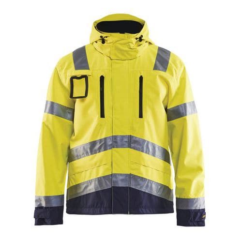 Highvis kuoritakki Huomio keltainen/Mariininsininen - Blåkläder