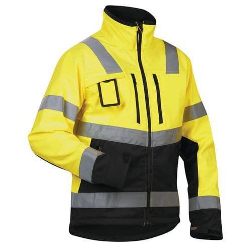 Highvis softshelltakki Huomio keltainen/Musta - Blåkläder