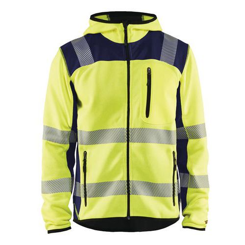 Highvis takki neulottu Huomio keltainen/Mariininsininen - Blåkläder