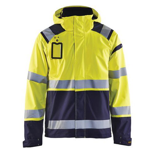 Highvis kuoritakki Huomio keltainen/Mariininsininen - Blåkläder