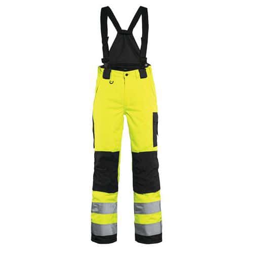 Naisten highvis talvihousut henkseleillä Huomio keltainen/Musta - Blåkläder