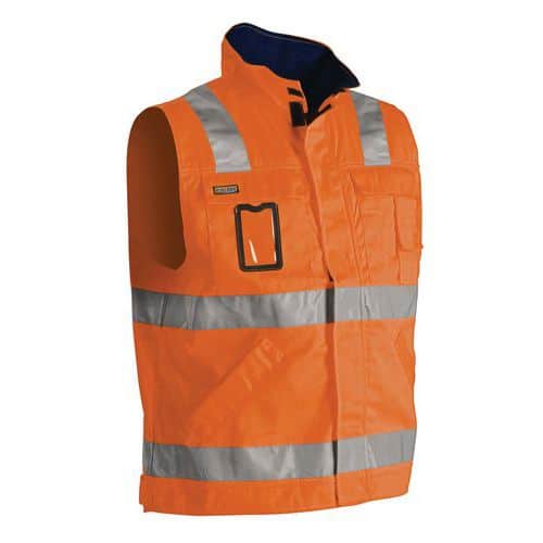 Highvis liivi Huomio oranssi/Mariininsininen - Blåkläder