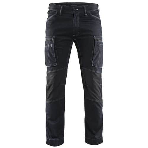 Housut Denim Stretch Mariininsininen/Musta - Blåkläder