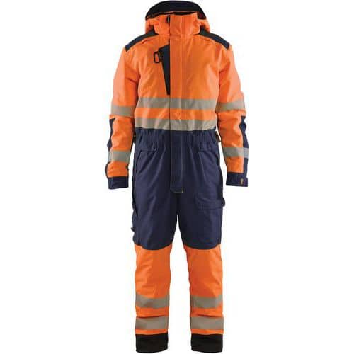 Highvis talvihaalari Huomio oranssi/Mariininsininen - Blåkläder