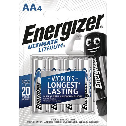 Ultimate-litiumparisto - AA/LR6 - 1,5 V - 4 kpl:n pakkaus - Energizer