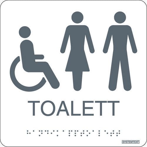 Merkki Taktiilinen WC pyörätuoli/naiset/miehet valkoinen