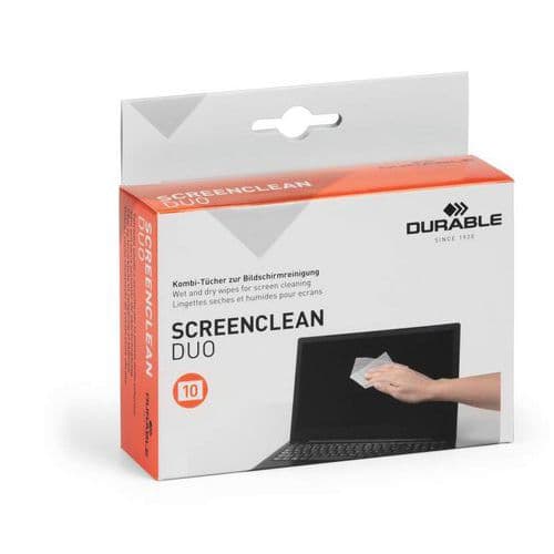 Näytönpuhdistusliina Screenclean® Duo 10 kpl setti
