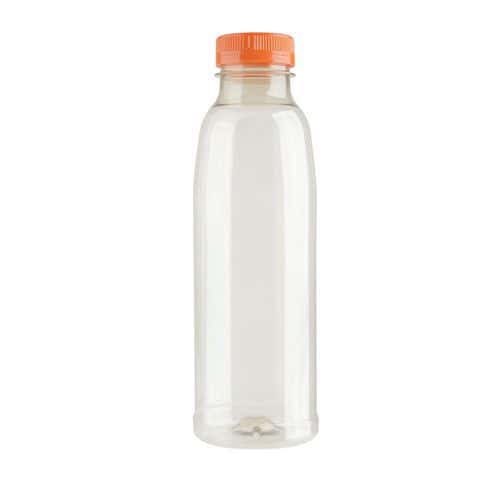 PET-pullo 250 ml – 1 l + oranssi korkki – Bunzl