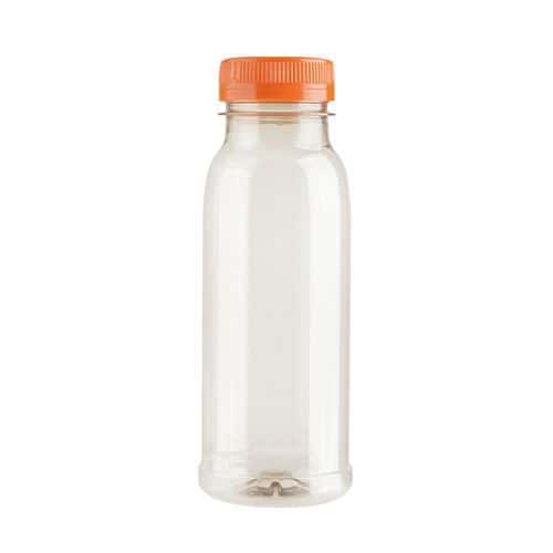 PET-pullo 250 ml – 1 l + oranssi korkki – Bunzl