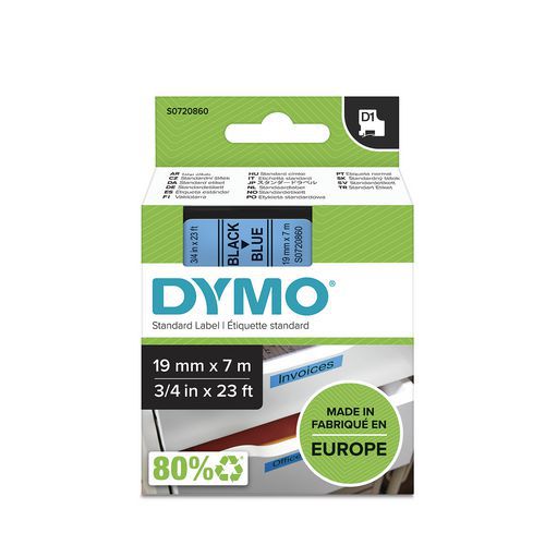 Dymo D1 ‑tarrakasetti – Leveys 19 mm