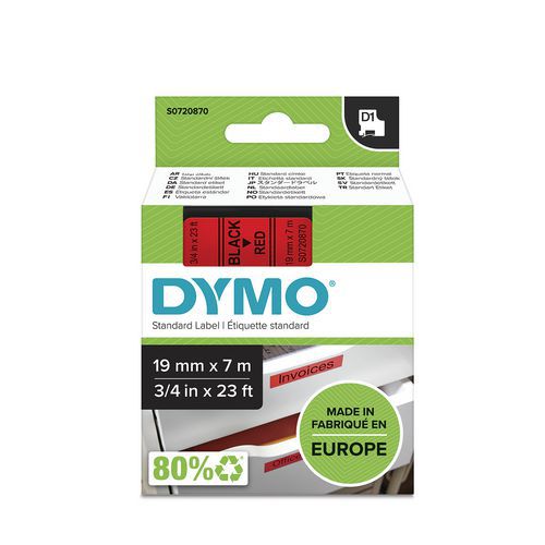 Dymo D1 ‑tarrakasetti – Leveys 19 mm