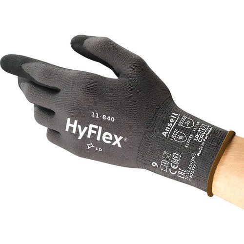 Ergonomiset HyFlex® 11-840 ‑käsineet