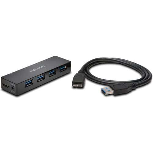 4-porttinen USB 3.0-hubi pikalatauksella - Kensington