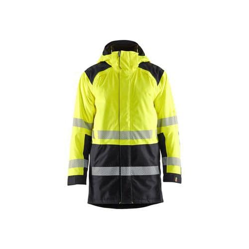 Highvis talviparka Huomio oranssi/Mariininsininen - Blåkläder