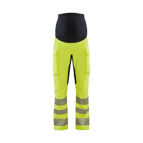 Highvis äitiyshousut 4-way stretch Huomio keltainen/Musta - Blåkläder