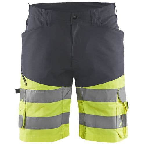 Highvis shortsit stretch Grafiitinharmaa/Huomio oranssi - Blåkläder