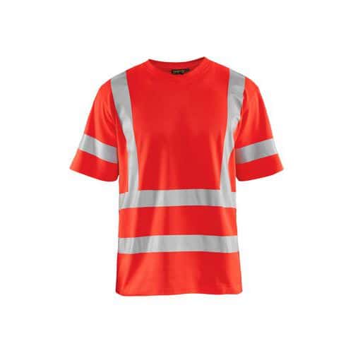 Highvis t-paita, UV-suoja Huomio punainen - Blåkläder