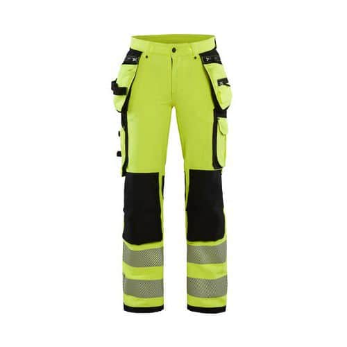 Naisten highvis riipputaskuhousut 4-way stretch Huomio - Blåkläder