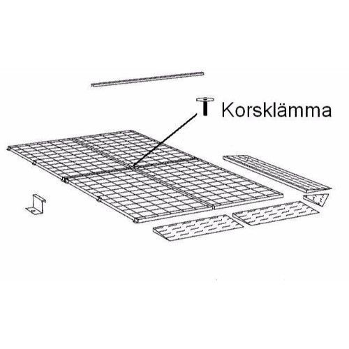 KK123-ristikiinnike, työalustalle - LaCont